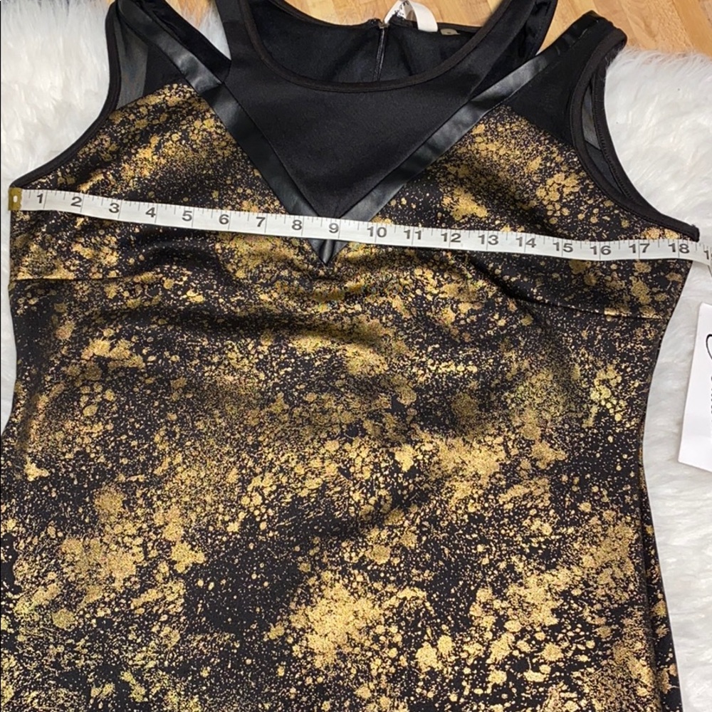 NY Collection Sleeveless Shift Printed Foil Dress M - Picture 4 of 8